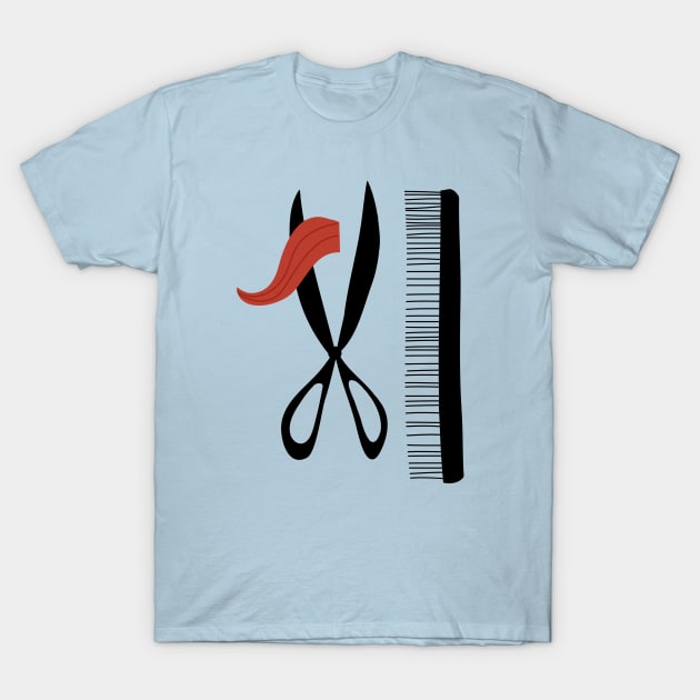 Snip Barber Scissors and Comb T-Shirt by NicSquirrell